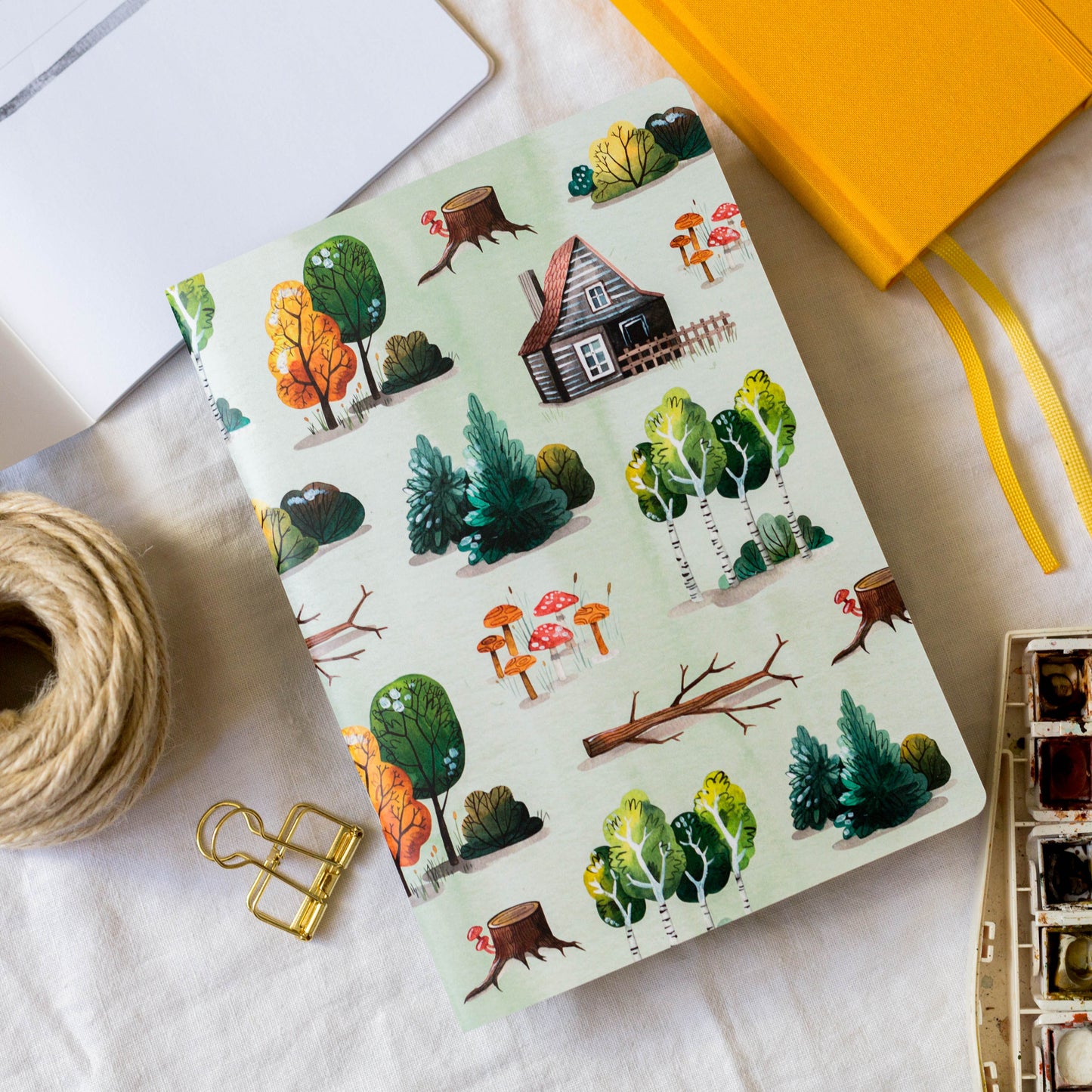 Zápisník A5 — Chata v lese