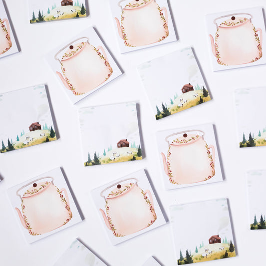 Lepící bloček — Čaj o páté