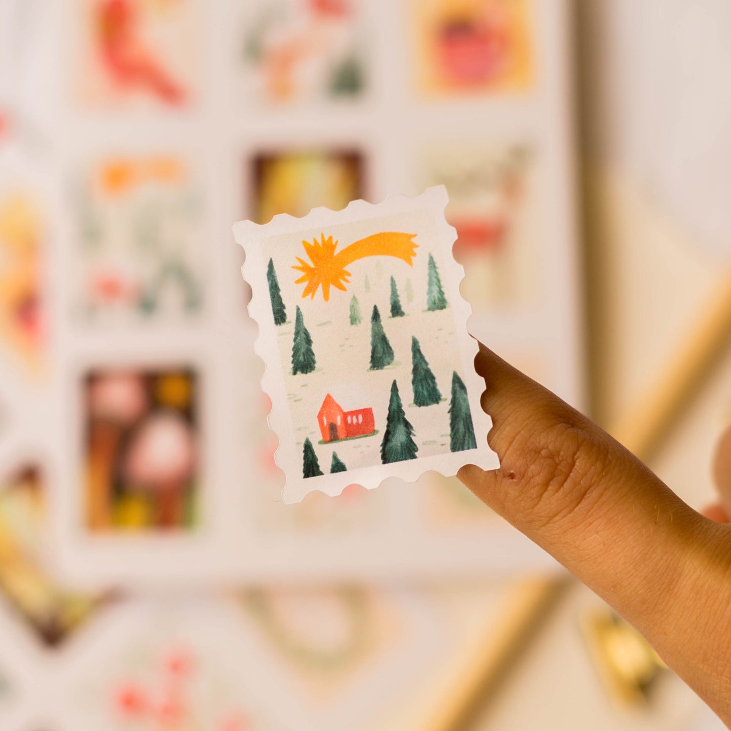 Nálepka — Vánoční razítka