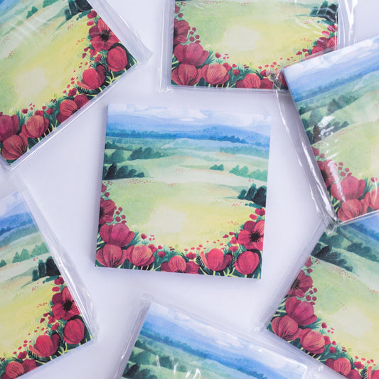 Lepící bloček — Vlčí máky