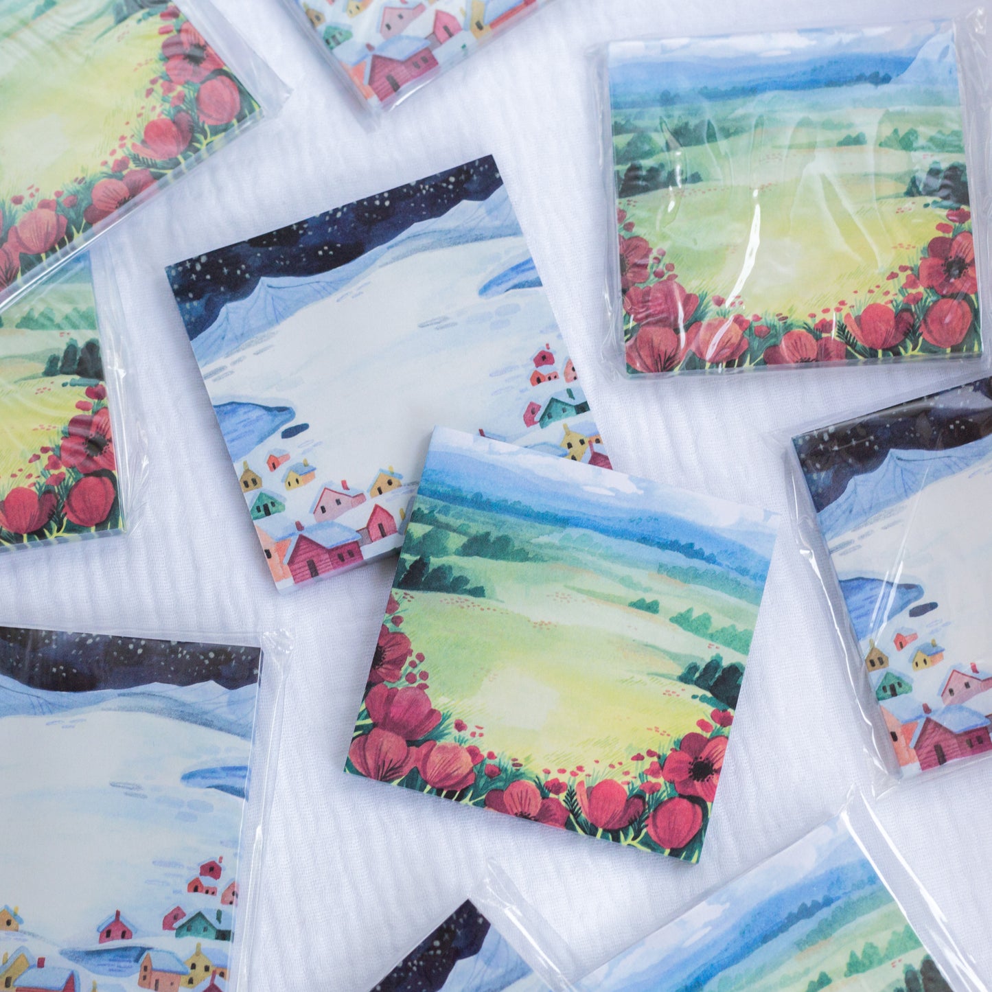 Lepící bloček — Vlčí máky