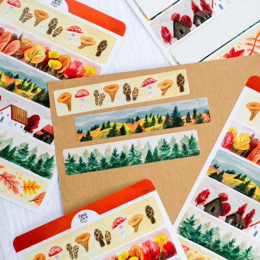 Samolepkový arch — Lesní krajiny