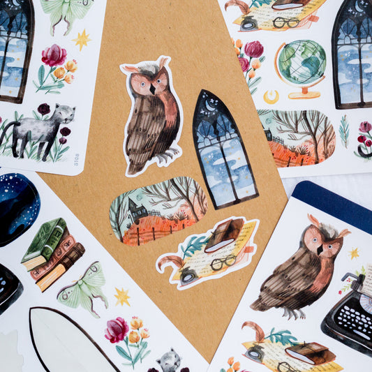 Samolepkový arch — Lesní krajiny