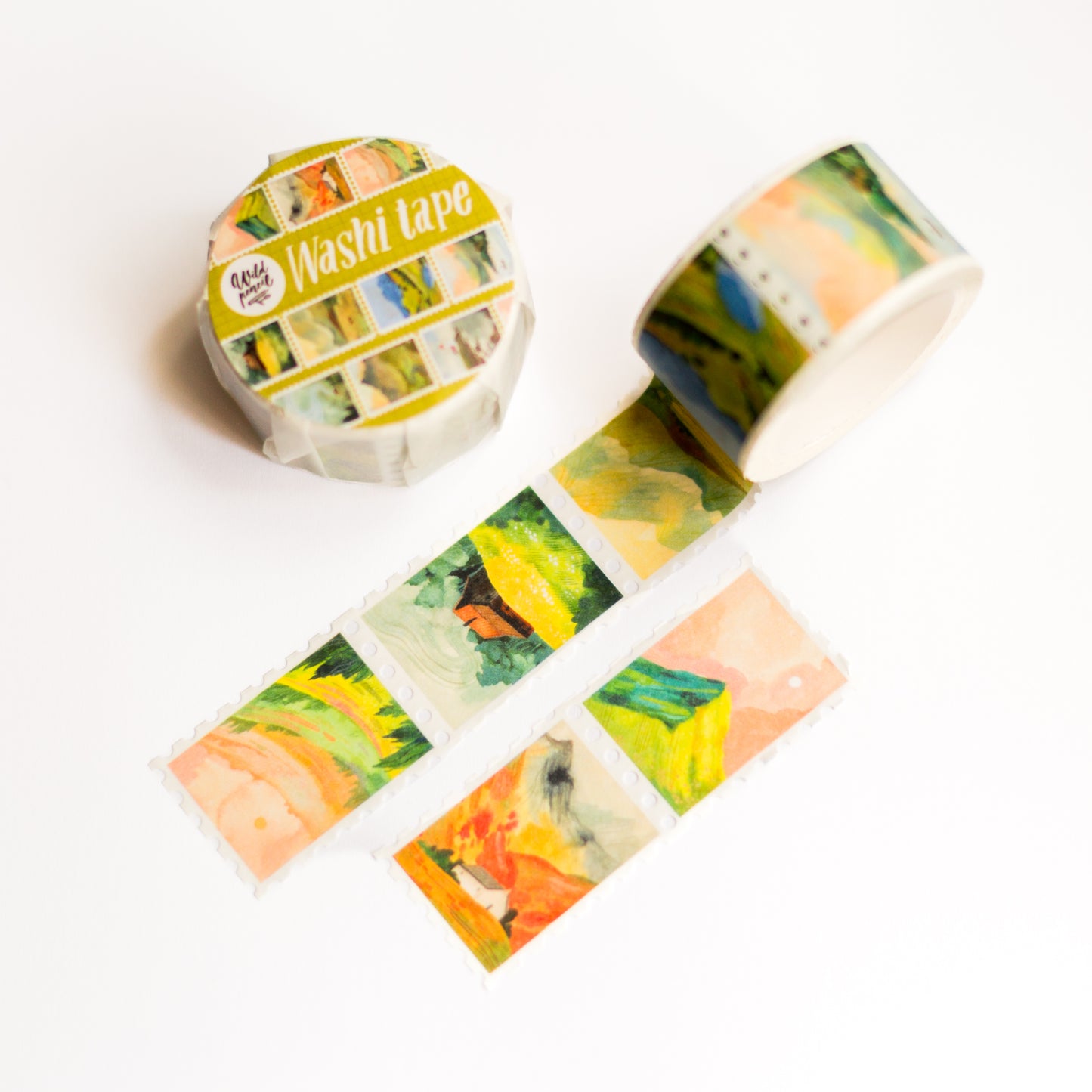 Washi páska — Krajiny (známky)
