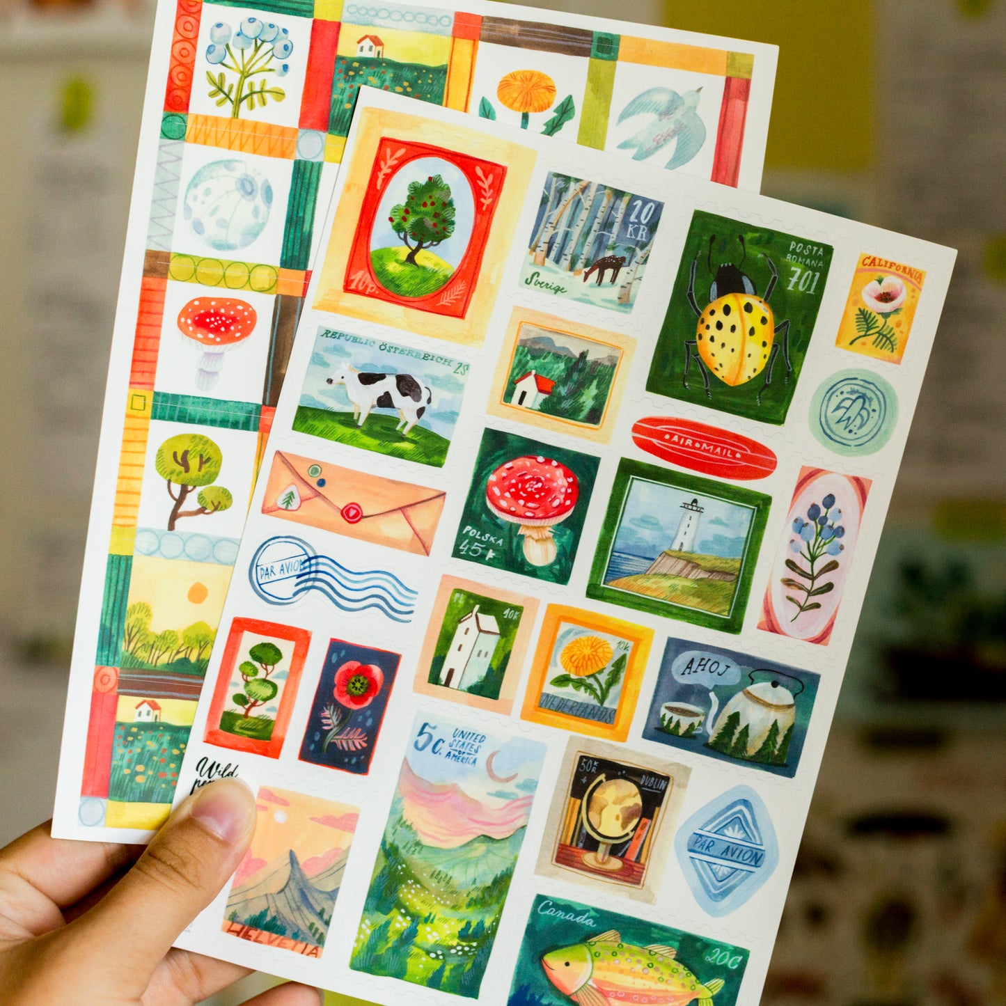 Vinyl sticker sheet — Stamps