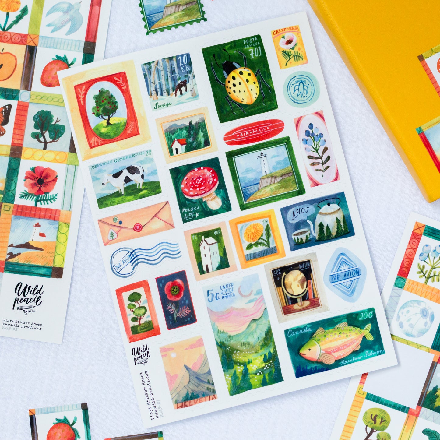 Vinyl sticker sheet — Stamps