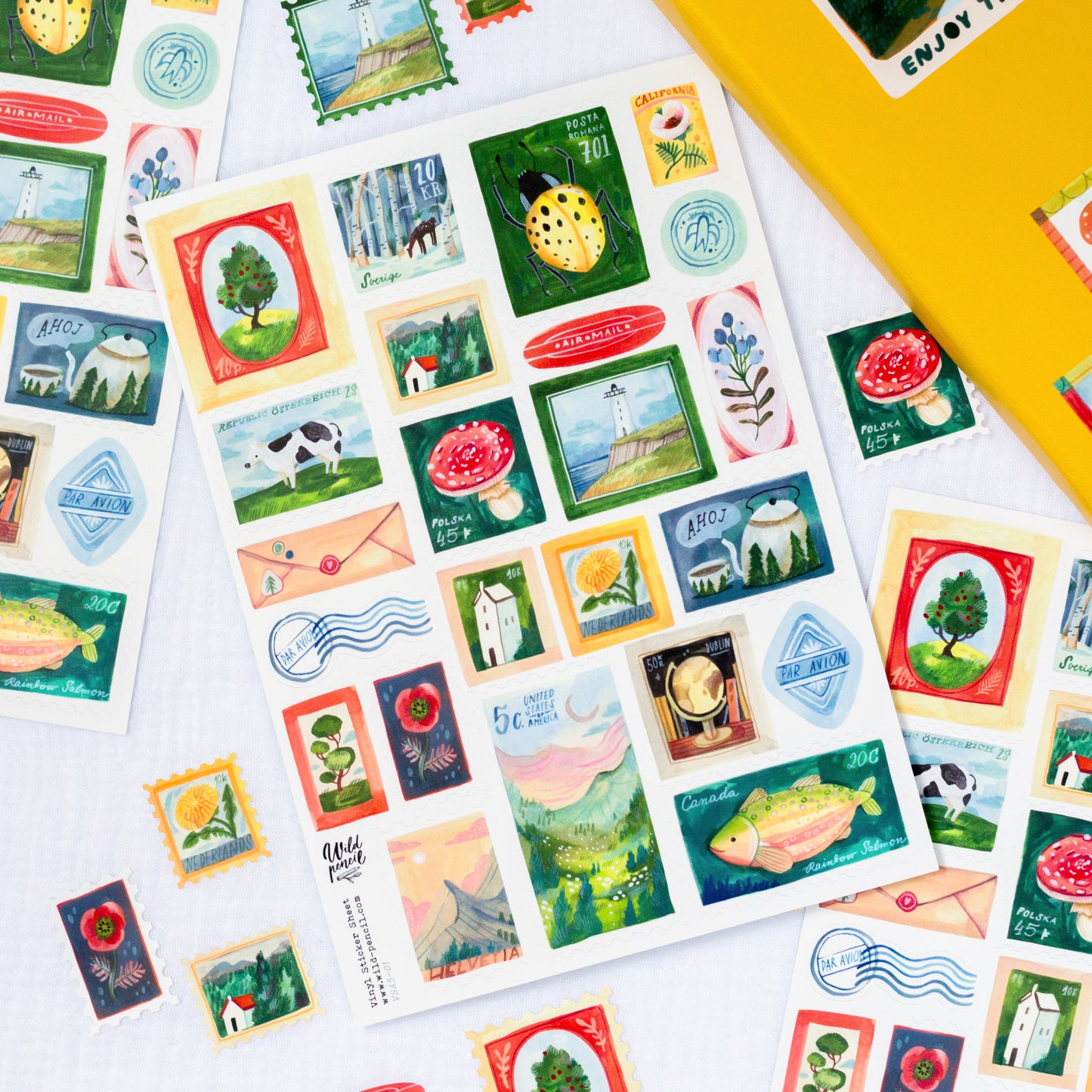Vinyl sticker sheet — Stamps