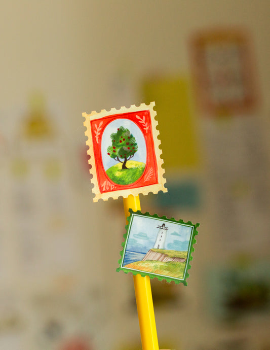 Vinyl sticker sheet — Stamps