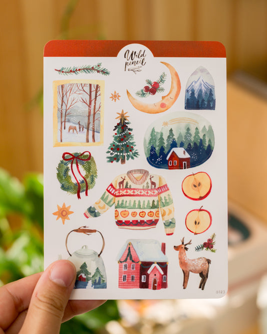 Samolepkový arch — Vánoční krajiny