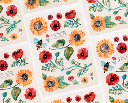 Vinyl sticker sheet — Stamps