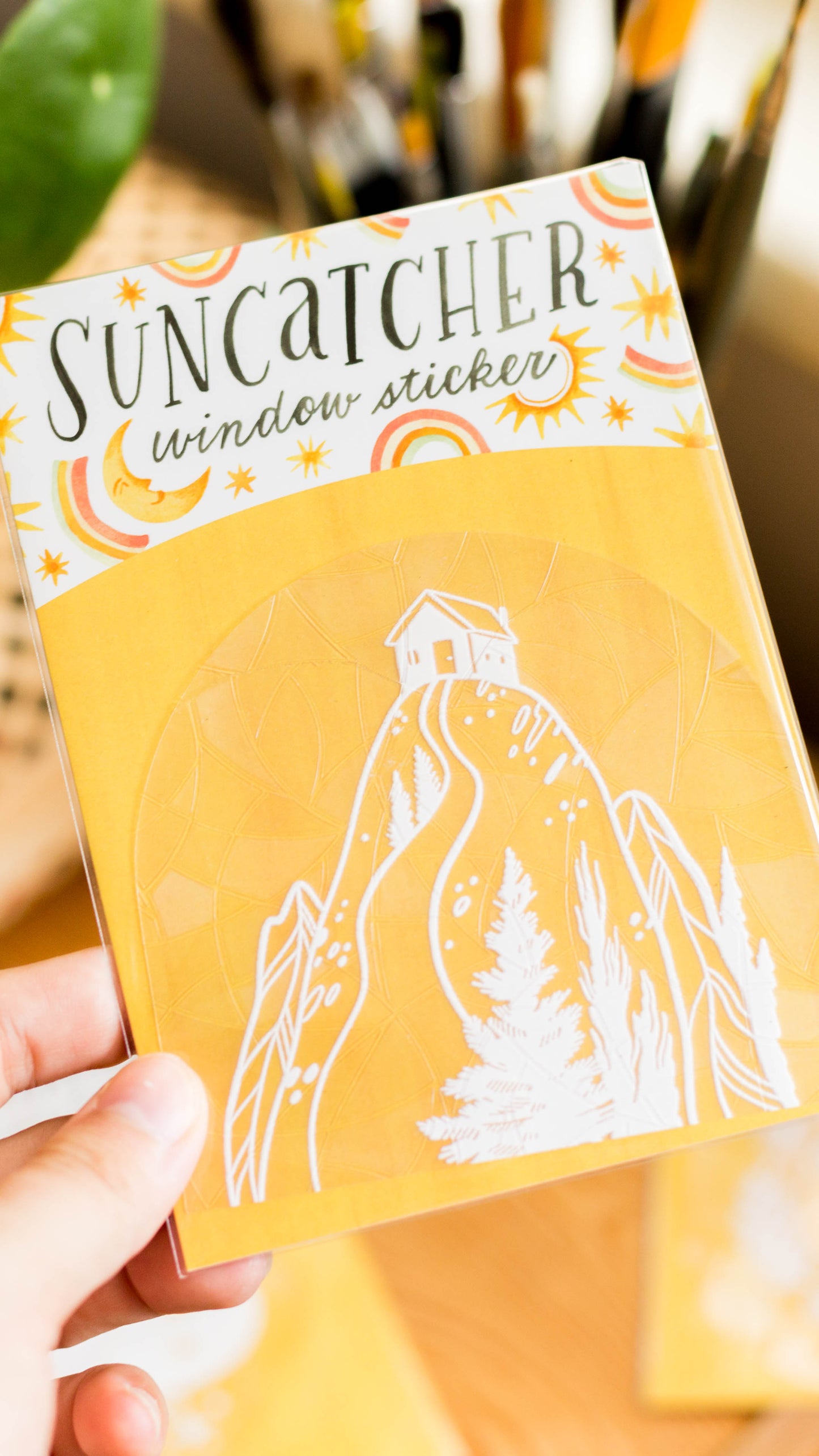 Nálepka Suncatcher — Malý dům na kopci