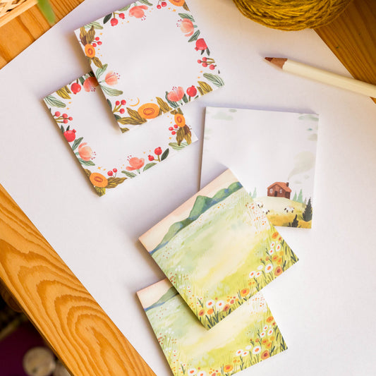 Lepící bloček — Veselé květiny