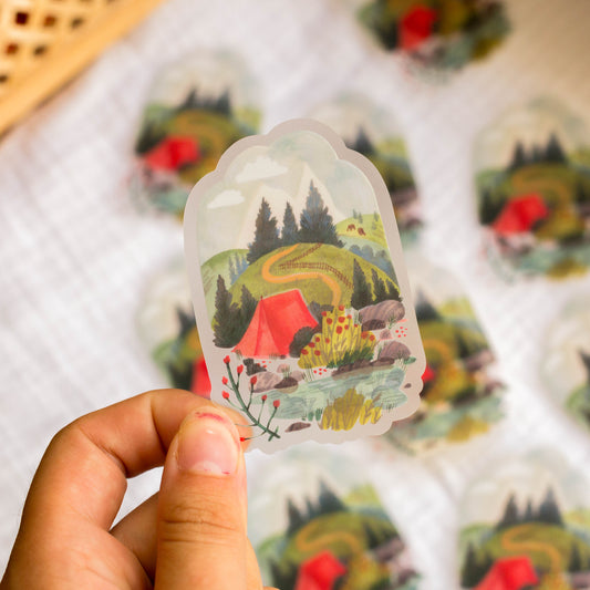 Vinylová nálepka — Camping