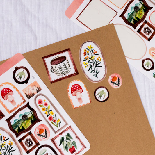 List samolepek — Rámečky