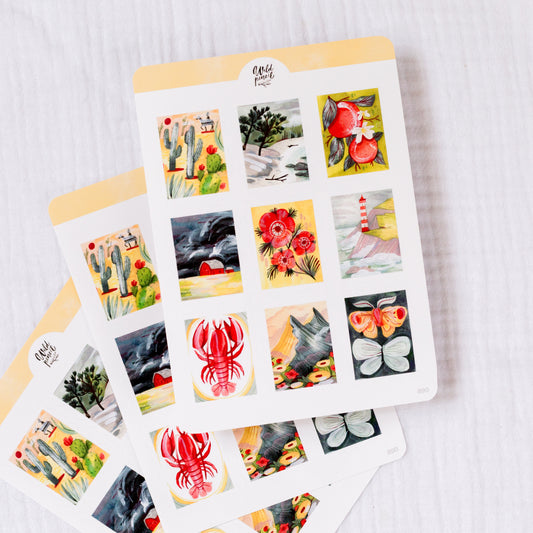 Sticker Sheet — Summer Stamps