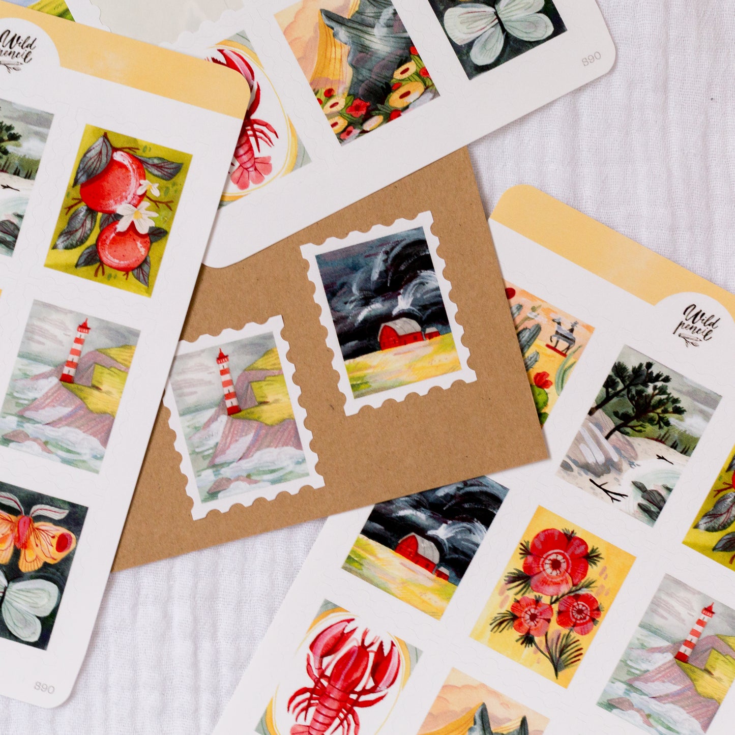 Sticker Sheet — Summer Stamps