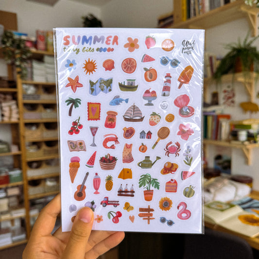 Vinyl sticker sheet — Summer Tiny Bits