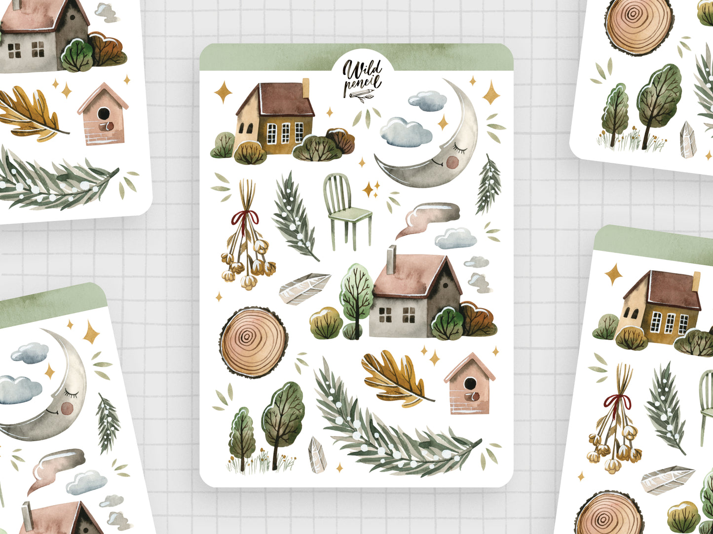 Samolepkový arch — Botanika