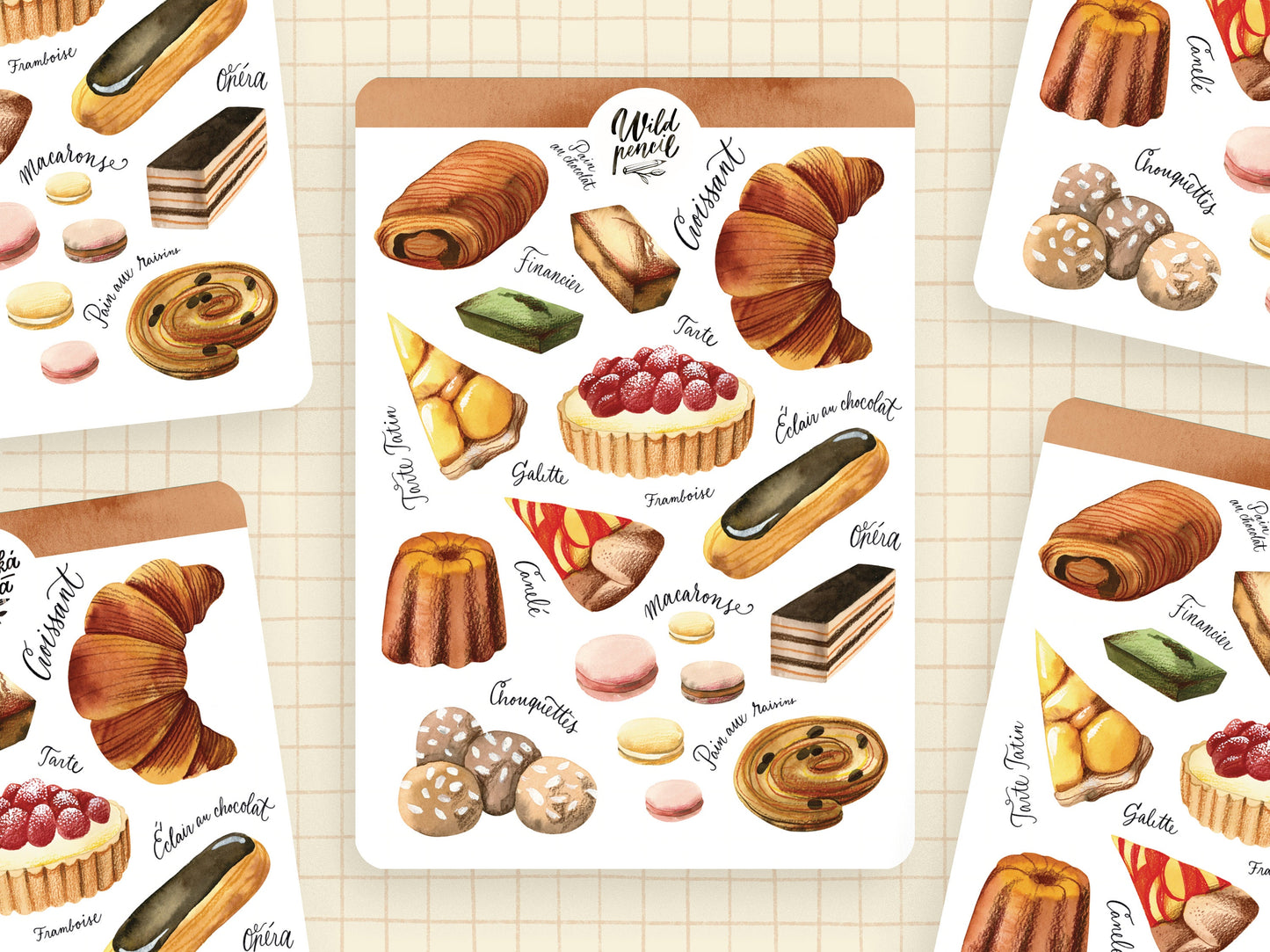 Sticker Sheet — French Bakery