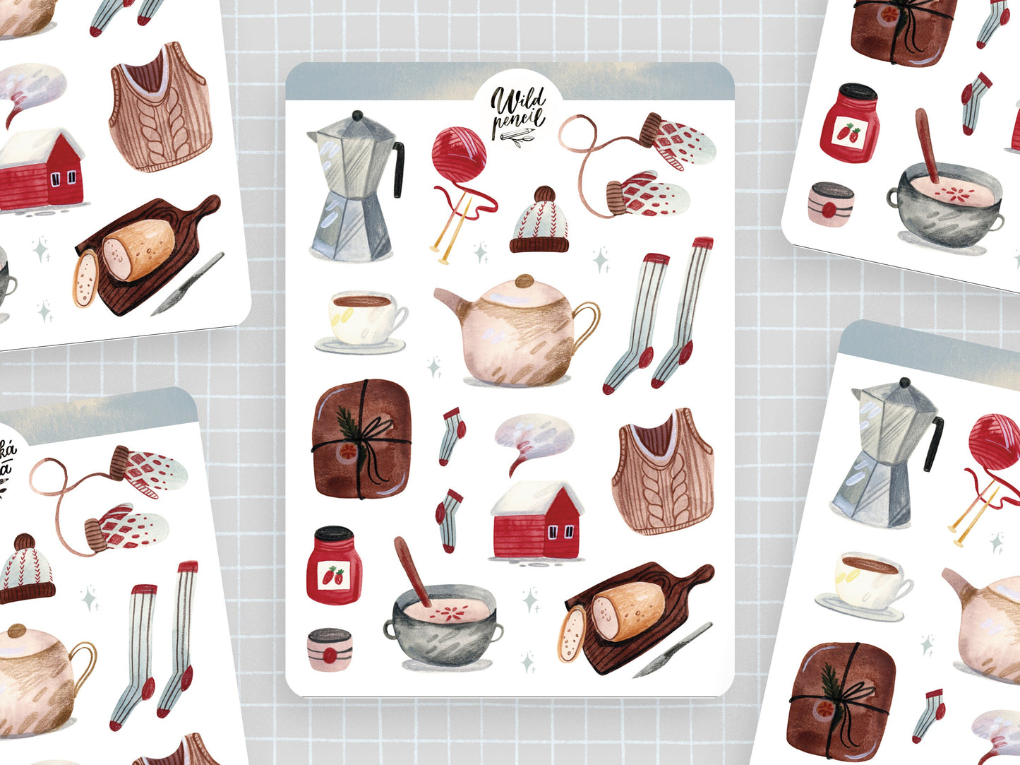 Samolepka — Útulný zimní den