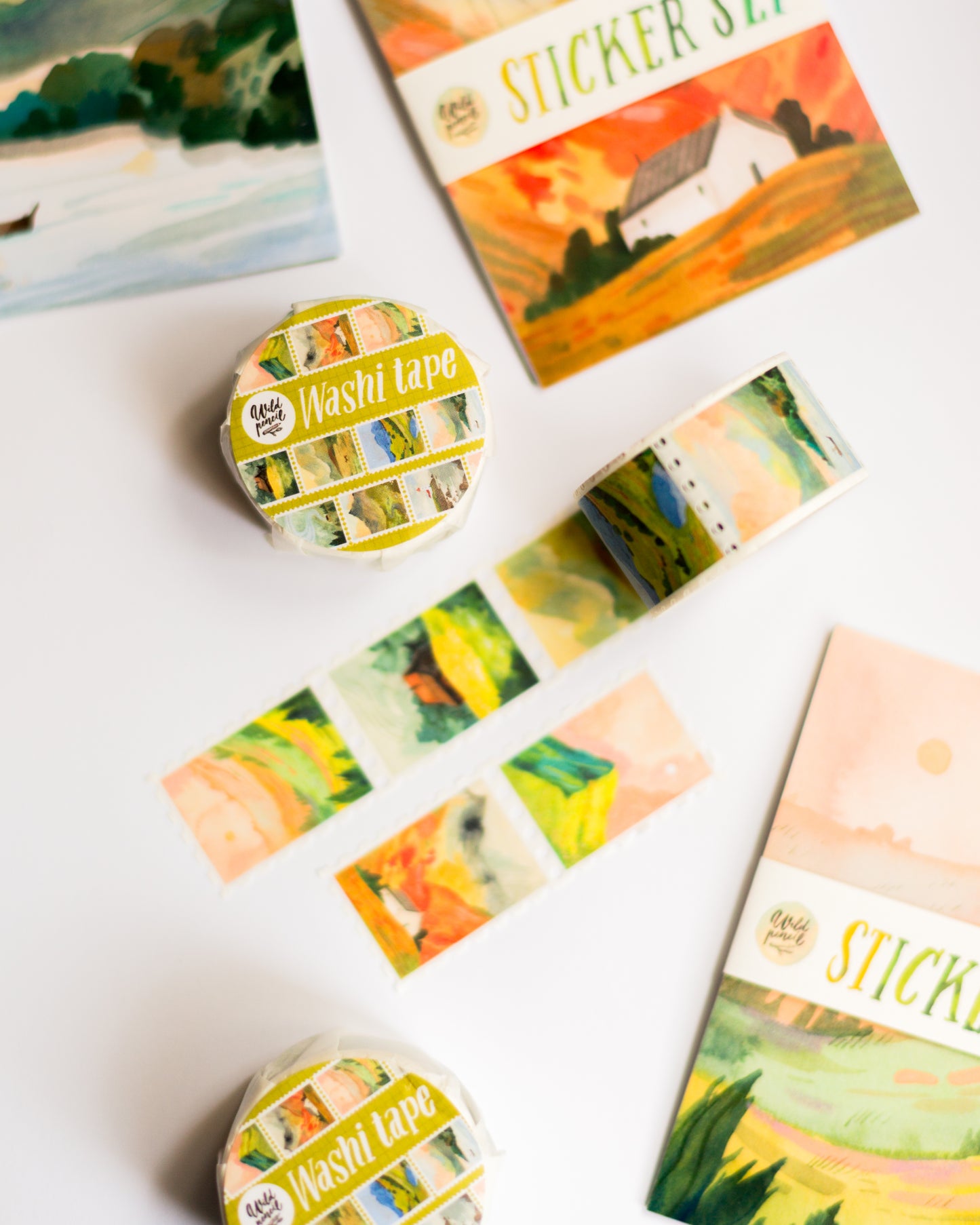 Washi páska — Krajiny (známky)