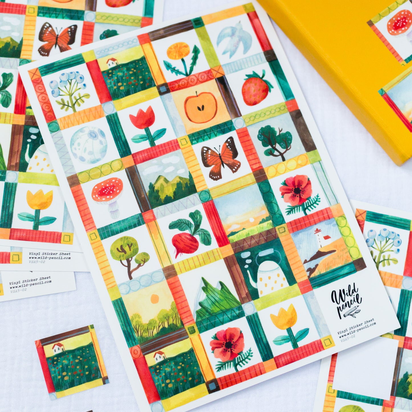 Vinyl sticker sheet — Meadow Mosaic