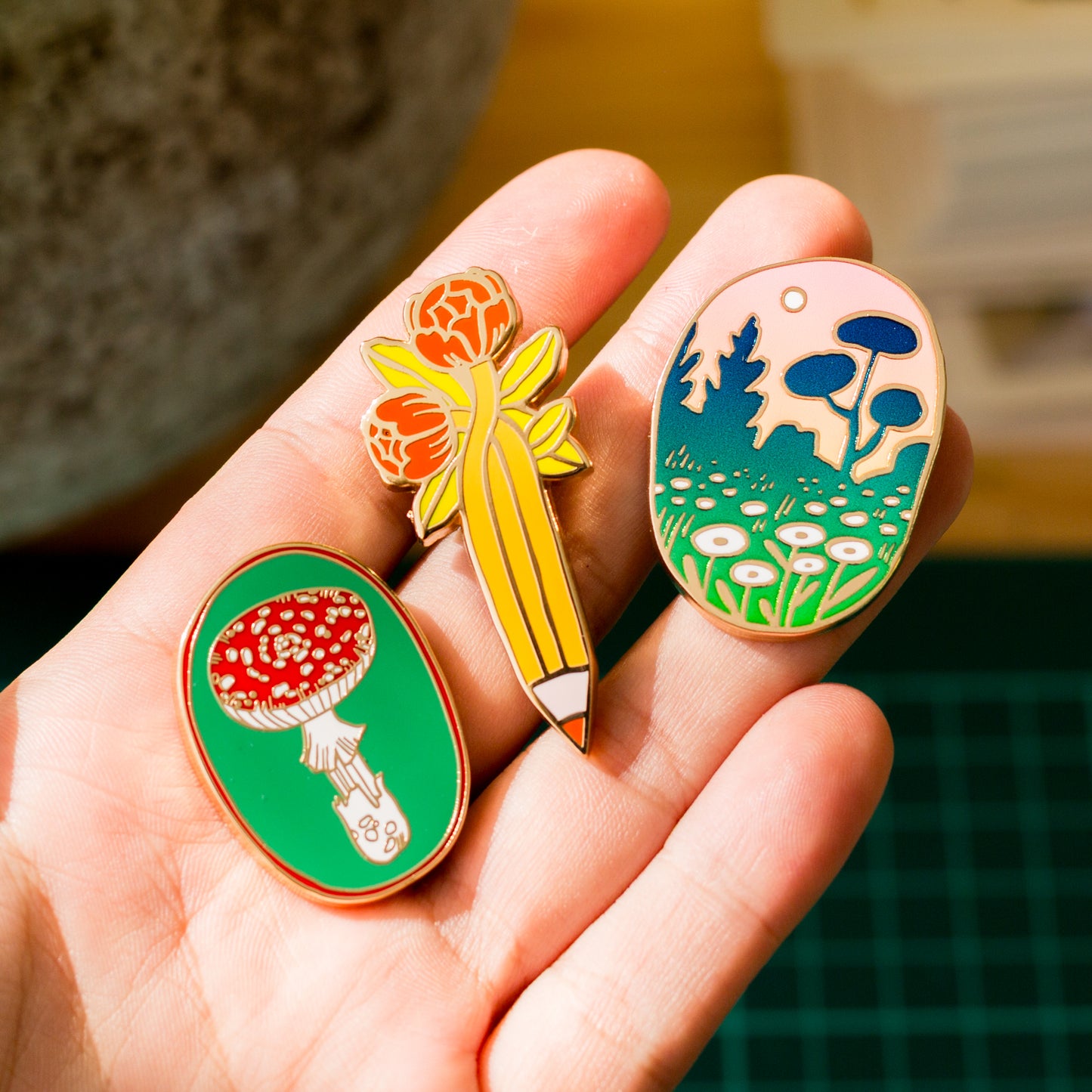 Enamel pin — Mushroom