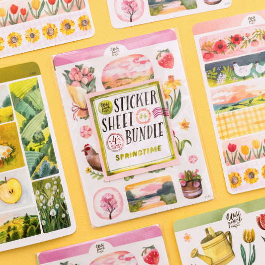 Samolepkový arch — Lesní krajiny