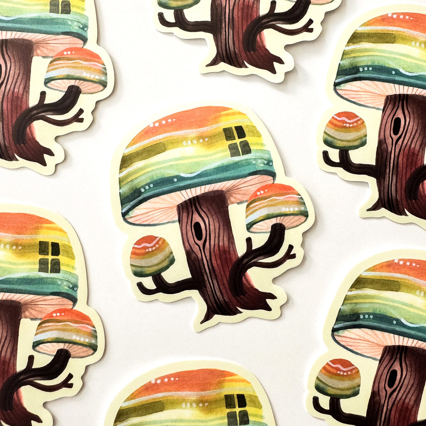 Vinyl Sticker — Mushroom House