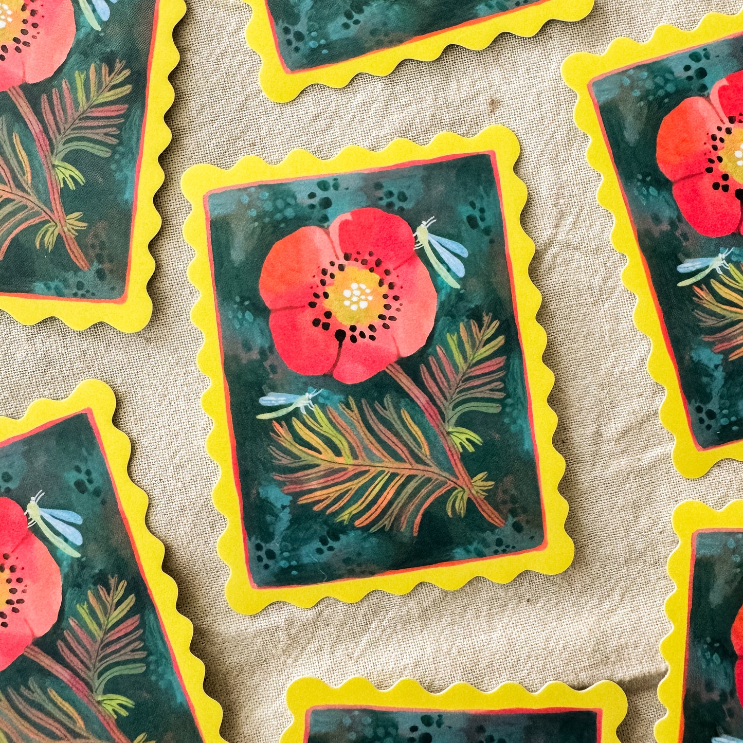 Vinylová samolepka — Maková známky