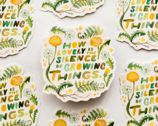 Vinylová samolepka — The Silence Of Growing Things
