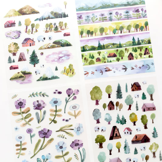 Vinyl sticker sheet — Summer Tiny Bits