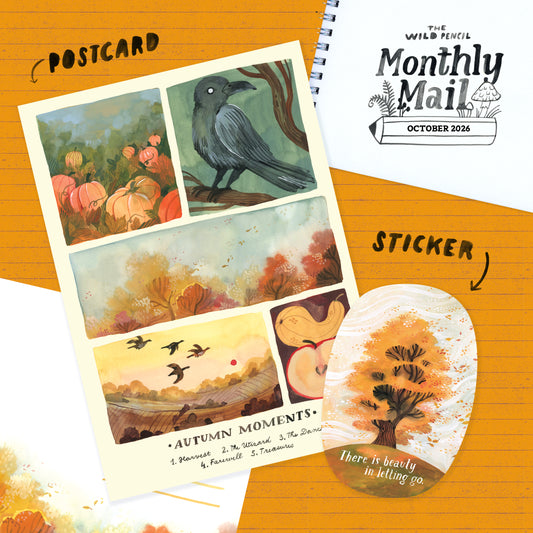 Monthly Postcard and Sticker Subscription