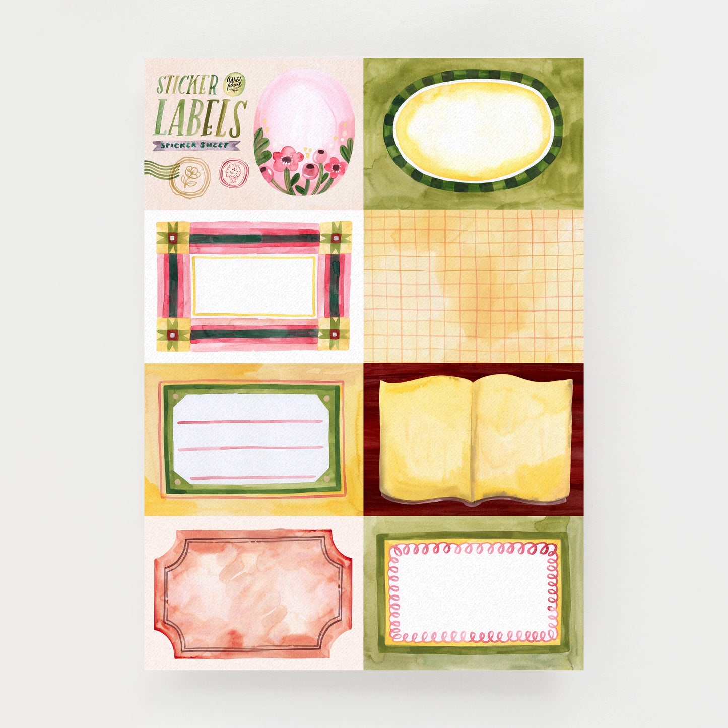 Vinyl sticker sheet — Summer Tiny Bits