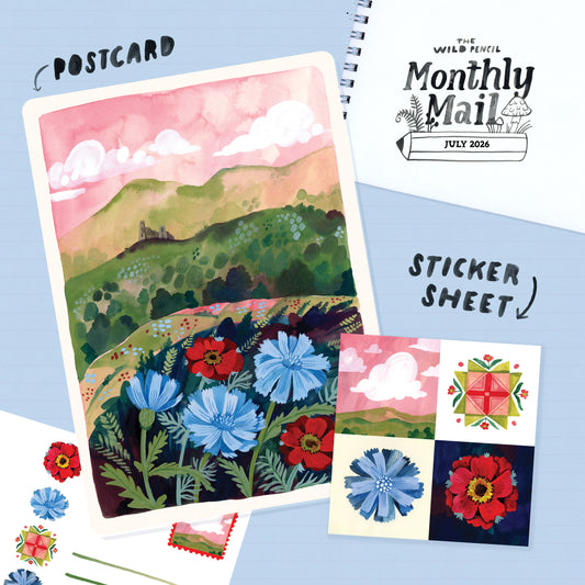 Monthly Postcard and Sticker Subscription