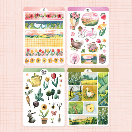 Samolepkový arch — Lesní krajiny