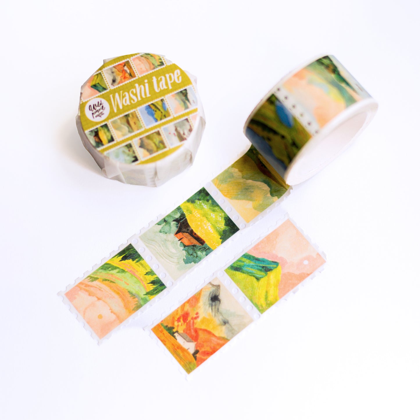 Washi páska — Krajiny (známky)