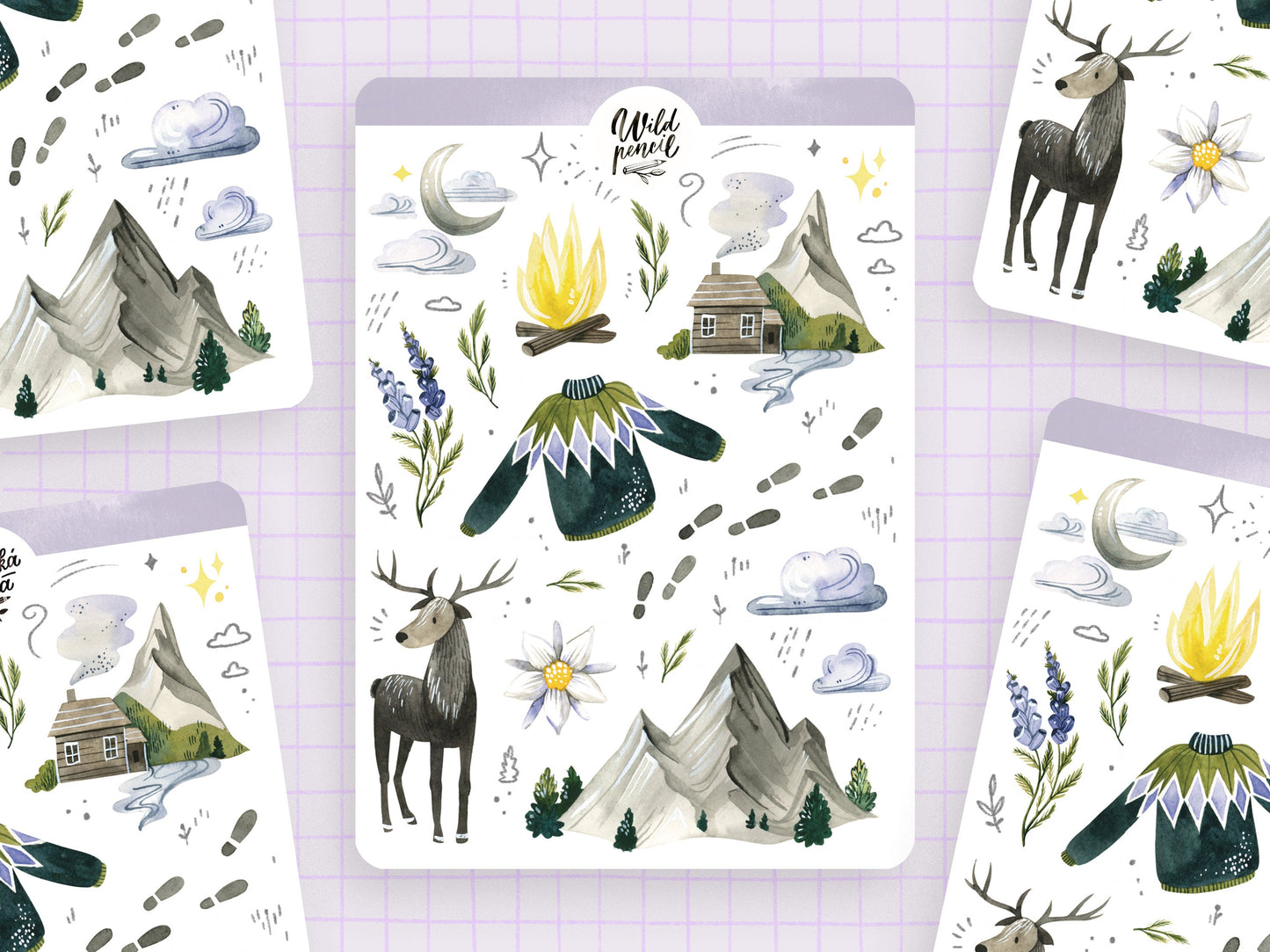 Sticker Sheet — In The Mountains