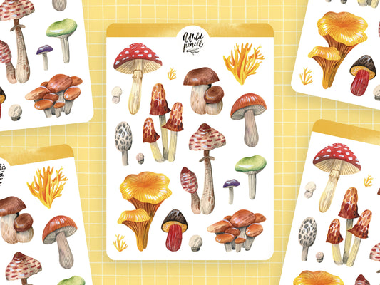 Sticker Sheet — Mushrooms