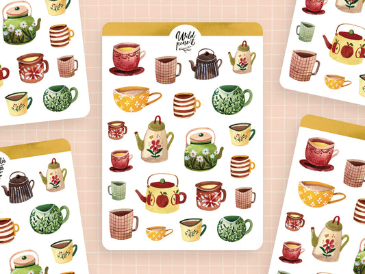 Sticker Sheet — Autumn Mugs