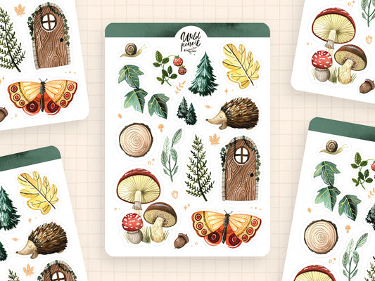 Sticker Sheet — Forest