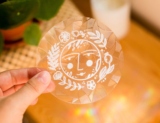 Suncatcher sticker — Rainbow Moon